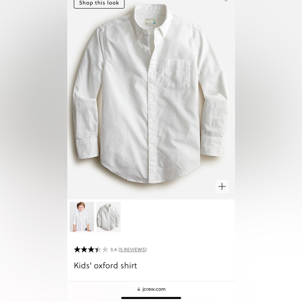 Crewcuts Boys Oxford Button Down Shirt 10
